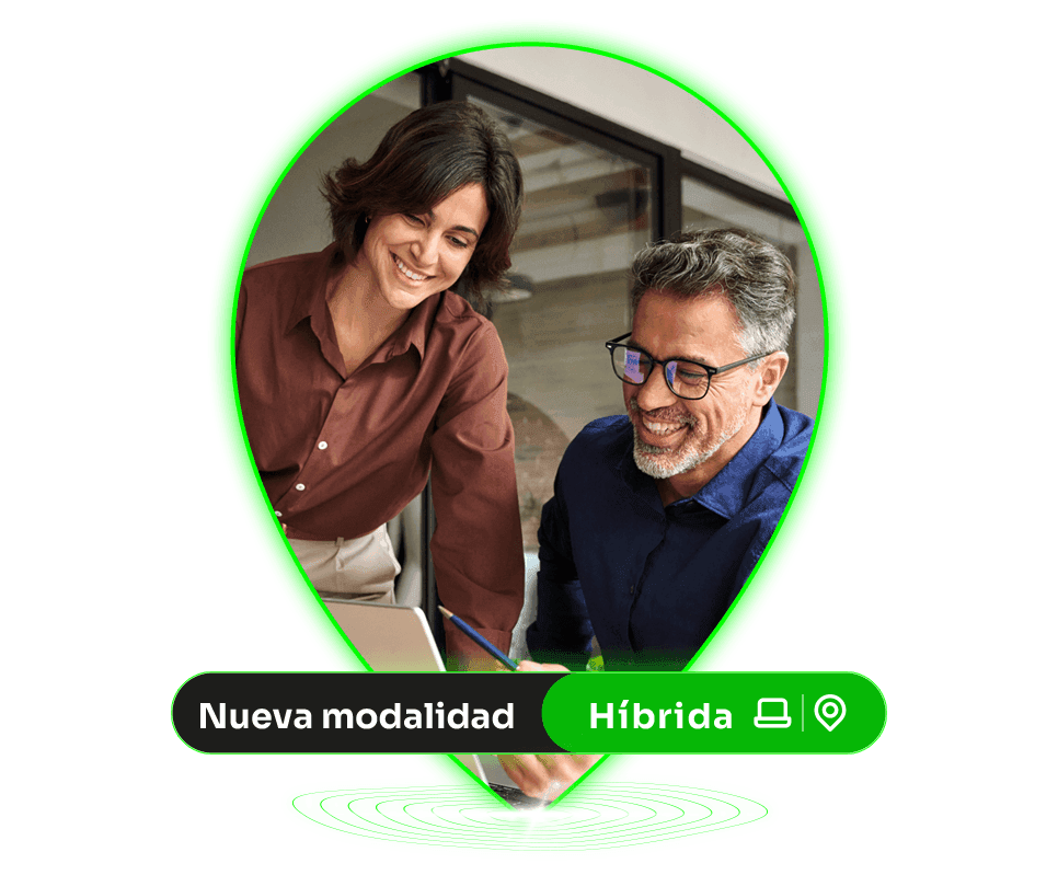 Banner promocional del modelo híbrido de Utel México